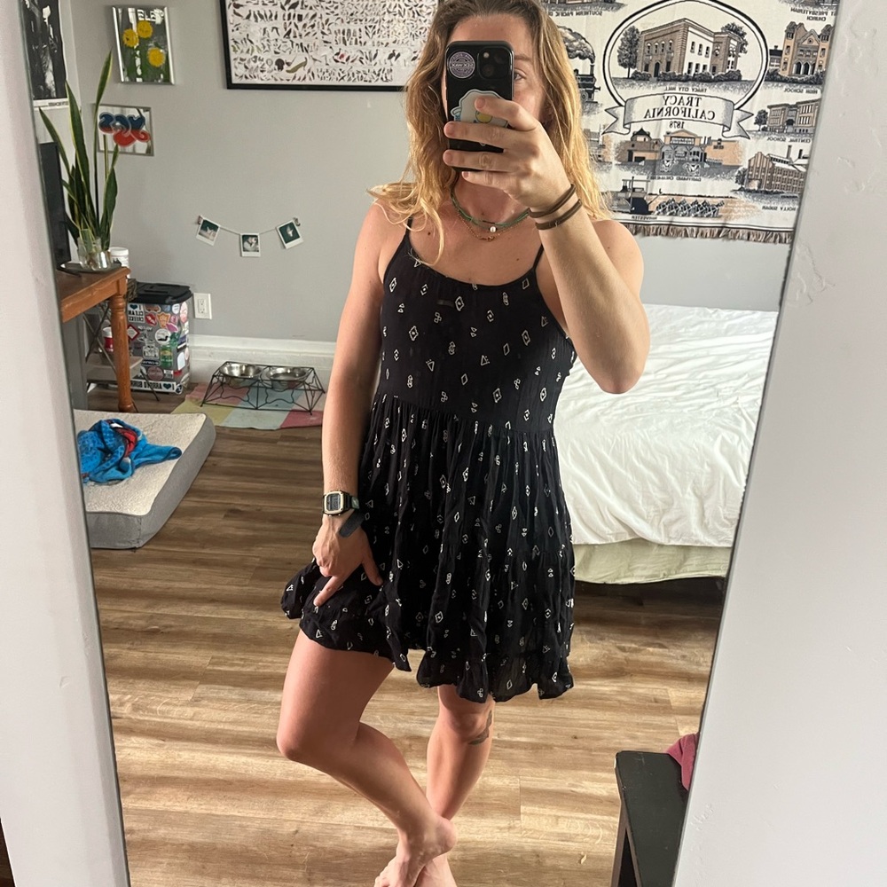 Strappy Patterned Women's Dress